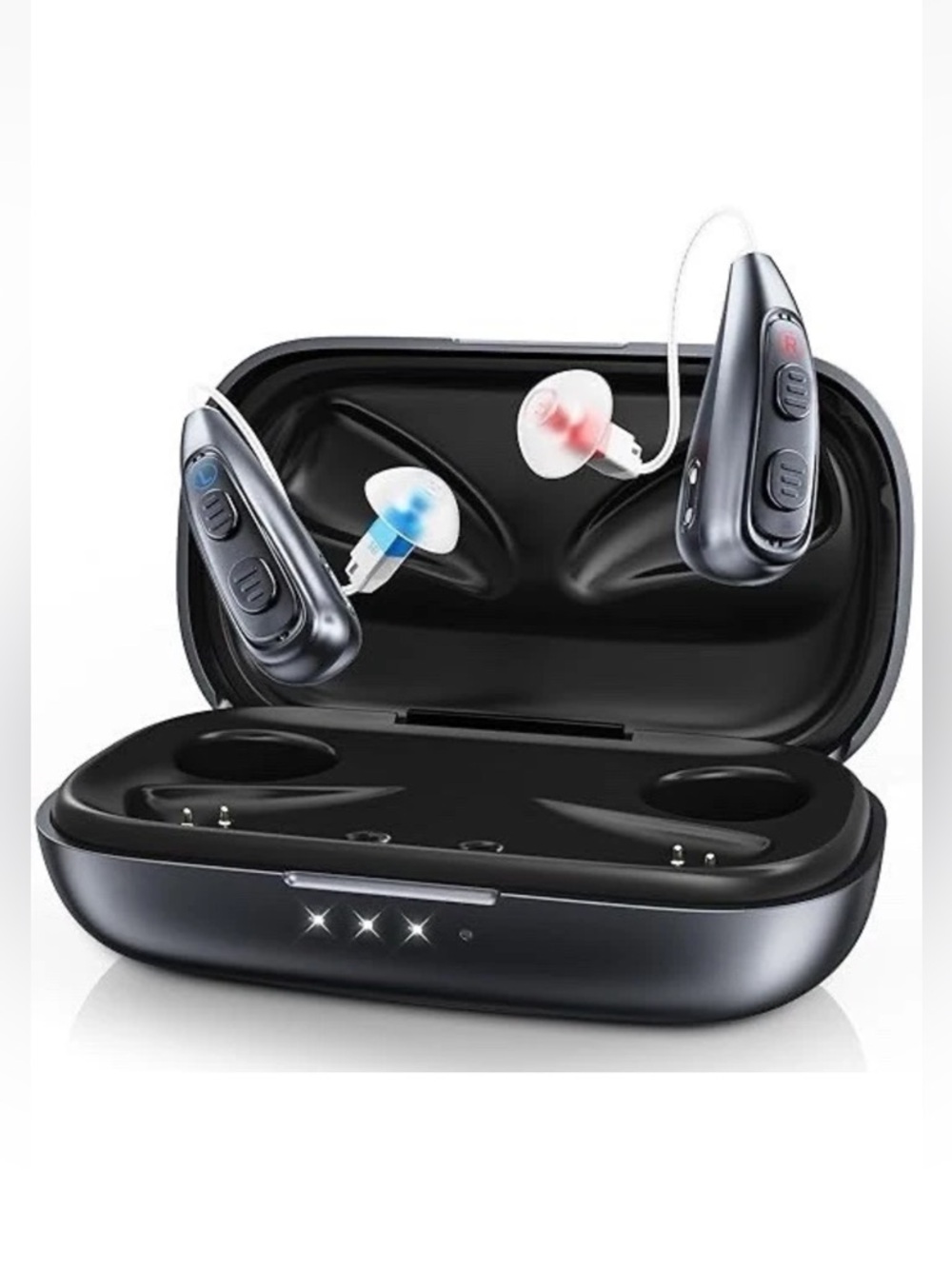 FLOCOLOR Digital Hearing Aids 32 Channels, Dual Microphones, Rechargeable, NCS